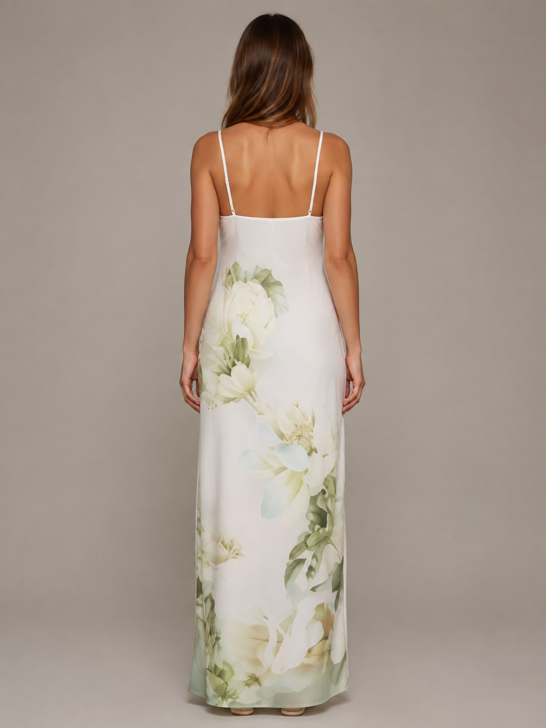 Vestido Longo Floral Jardim de Pérolas