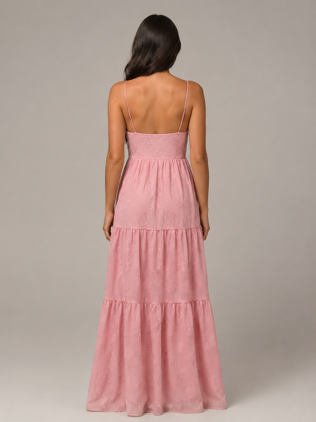 Vestido Longo Rosa Encanto Delicado